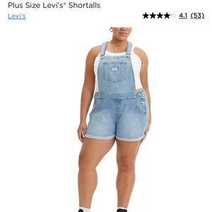 Levi's Women's Plus Blue Denim Shortalls